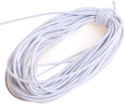Nawani 4 mm White Round Heavy Elastic Cord Length 8 Meters