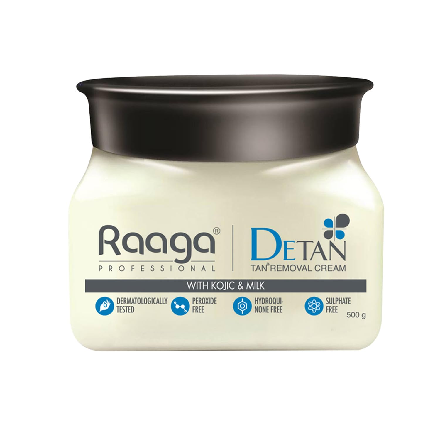 Raaga Professional De-Tan Tan removal Cream Kojic & Milk, 500 gm