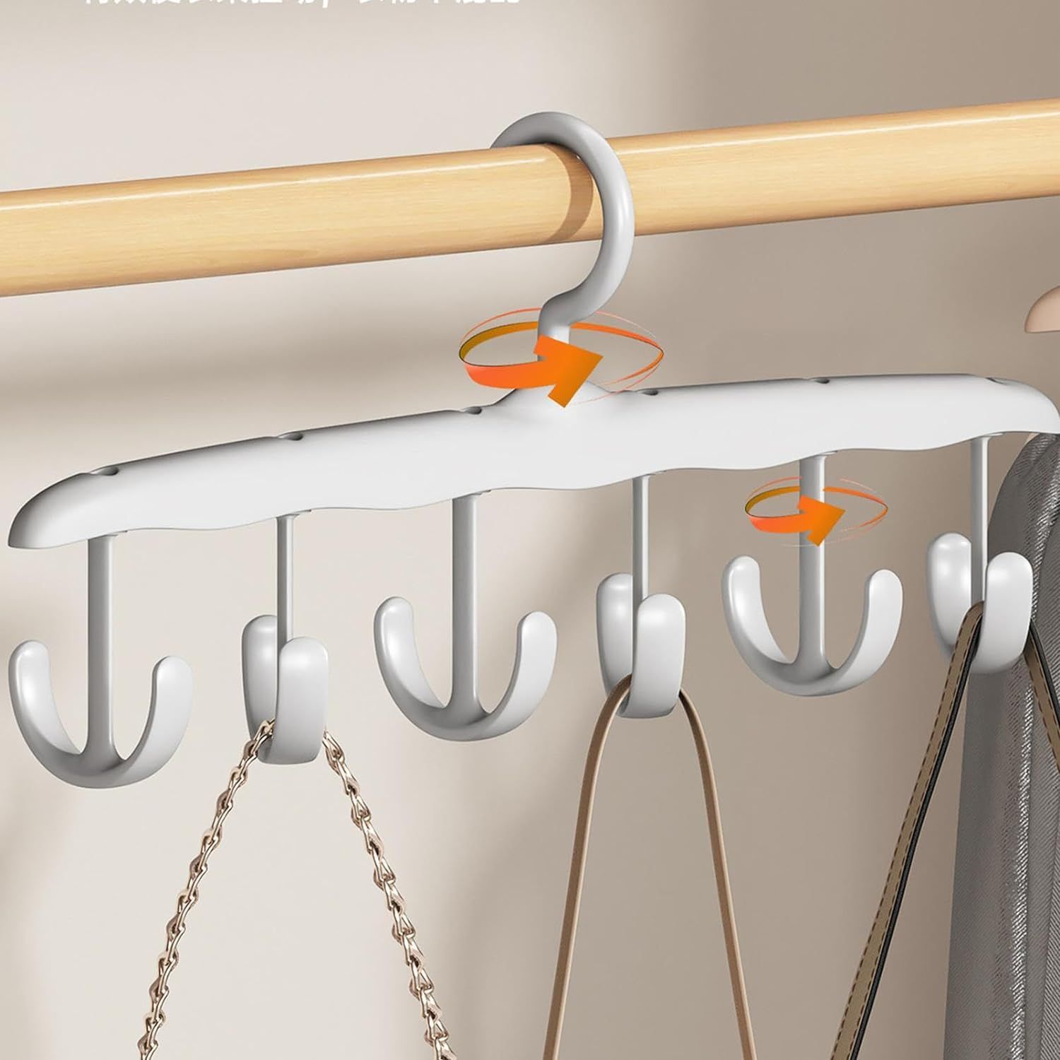 Rotatable Tank Top Hanger – Space Saving Closet Organizer for Dorms & Apartments (12-Hook)