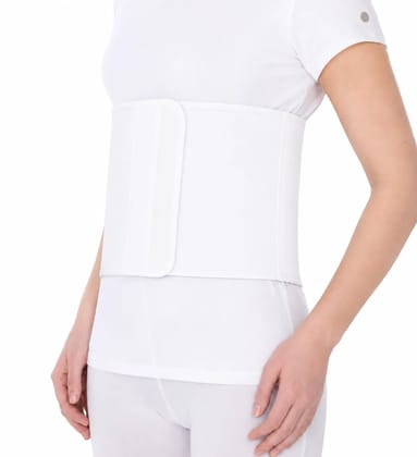 Abdominal Binder 10" (CT611) White Size- S