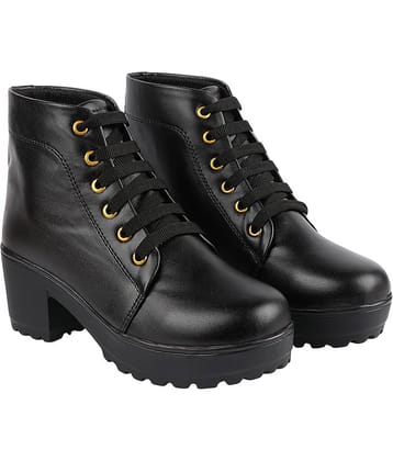Shoetopia Black Knee Length Casual Boots