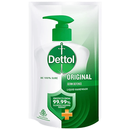Dettol Liquid Handwash Refill - Original Hand Wash Germ Defence Formula, 10X Better Germ Protection, 175Ml Dettol Liquid Handwash Refill - Original Hand Wash Germ Defence Formula, 10X Better Germ Protection, 175Ml