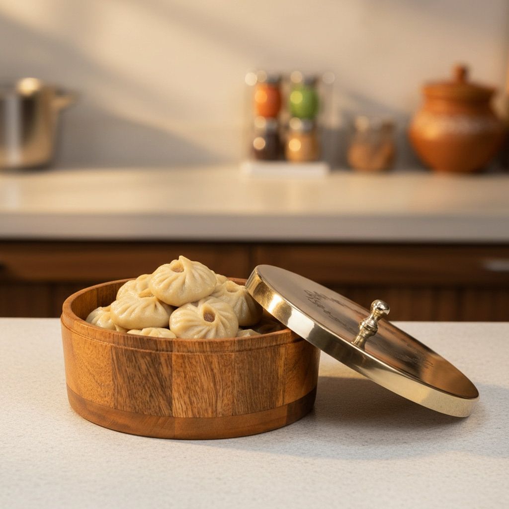 Wooden Home Decorative Bowl | Handmade Rustic Serving Bowl, Diameter : 8 Inch (WMAS076 C)