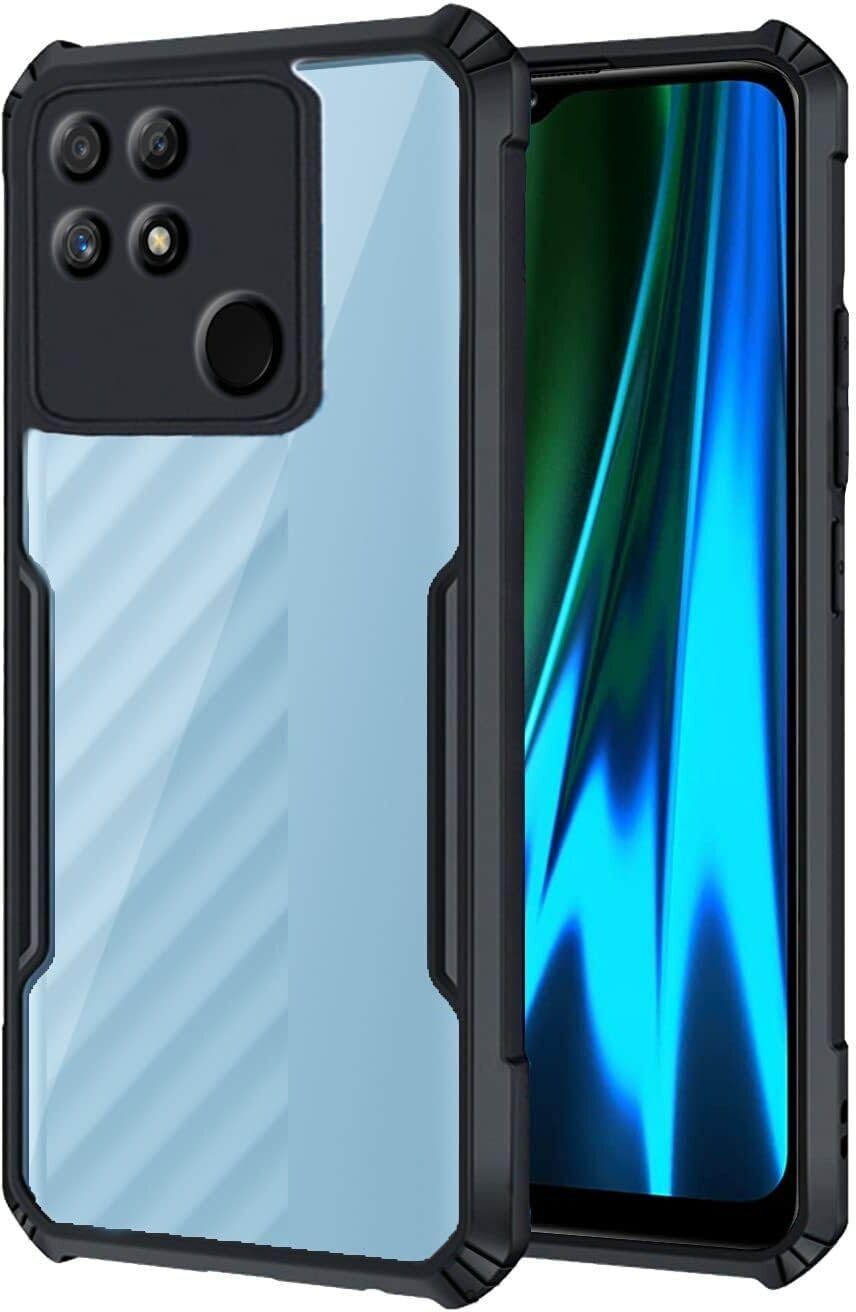 PLUGTECH Slim Shockproof Case | Matte Black Soft | Drop Protection | Precise Cutouts | Premium Mobile Cover for Realme Narzo 50A