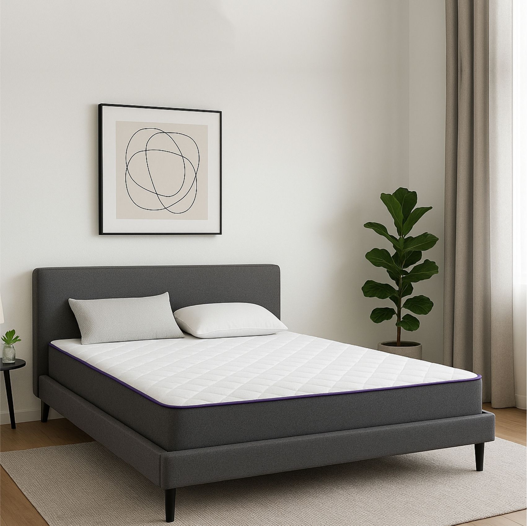 SLEEP SPA Dual Comfort - Hard & Soft- with Comfort Cubes and Rebotech Tech. 6 inch Single High Resilience (HR) Foam Mattress (L x W. 72 inch x 30 inch)