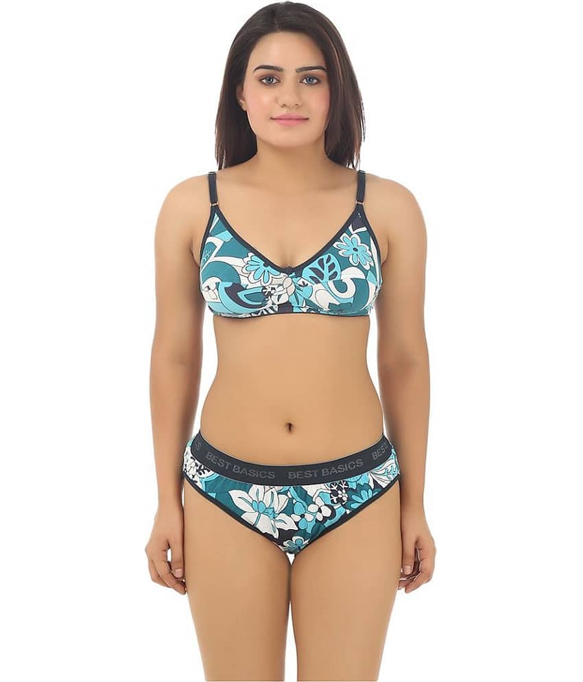 TCG Multi Color Cotton Bra & Panty Set