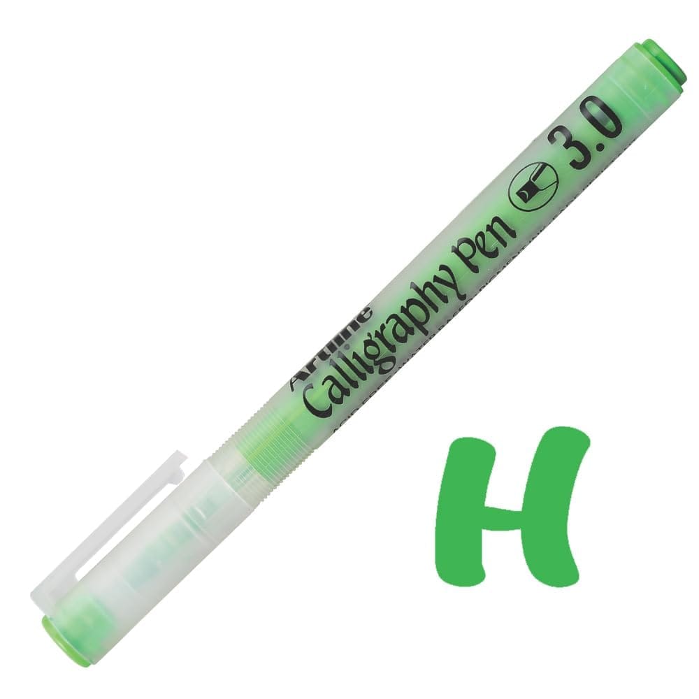 Artline Pastel Calligraphy Pen Pack of 12 (Green Colours) | For Artists & Calligraphers