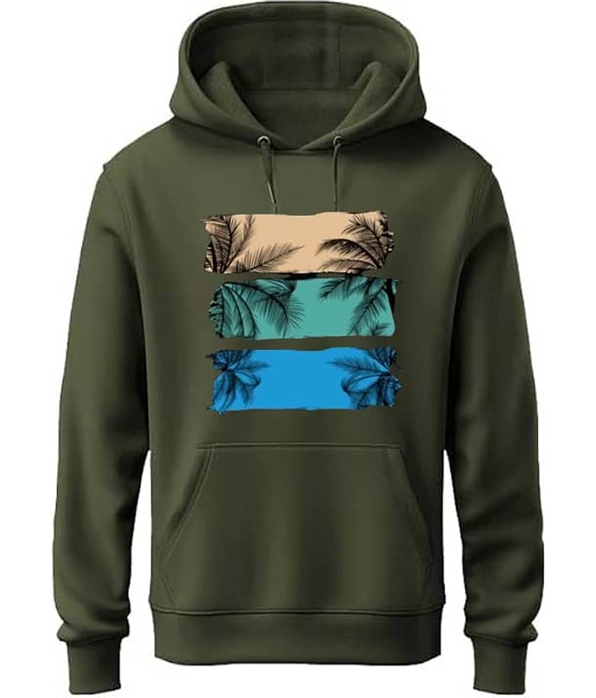 Glito Fleece Hooded Men's Sweatshirt - Olive ( Pack of 1 )