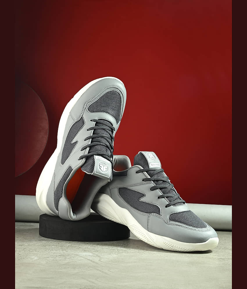 OFF LIMITS ROGER Light Grey Men's Sports Running Shoes