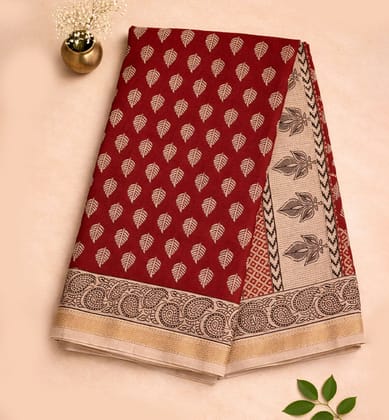 Bagh Print Maheshwari Cotton-Silk Saree – Hand Block Printed Bagh Print Maheshwari Cotton-Silk Saree – Hand Block Printed