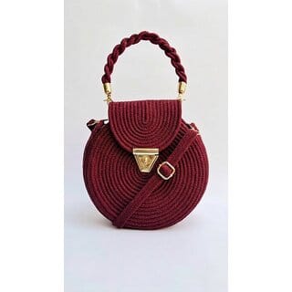 Handcrafted Cotton Rope Sling Bag For Women Adjustable Strap Eco Friendly Crossbody Bag For Casual Boho Style Daily Us