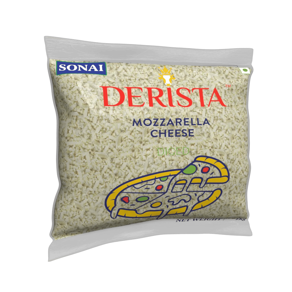 Sonai Mozzarella Cheese Diced (1kg) | Premium Melt & Stretch | Pizza & Pasta
