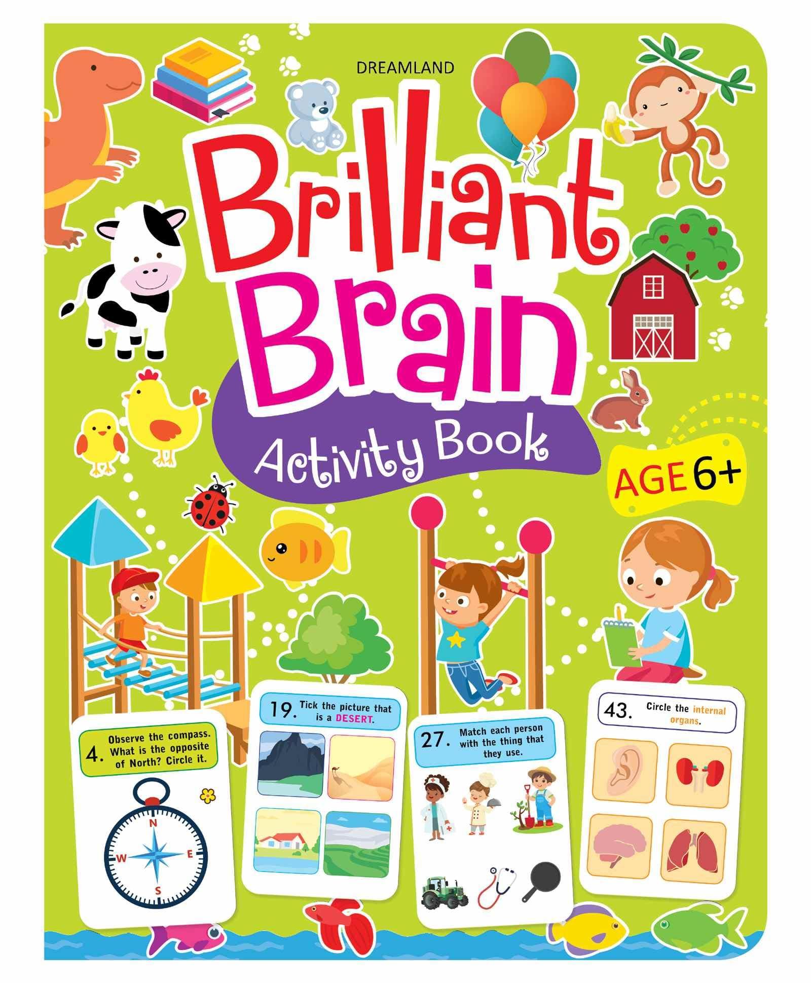 Brilliant Brain Activity Book for Kids Age 6- 7 years with Fun Activities, Puzzles, and Educational Lessons [Paperback] Dreamland Publications