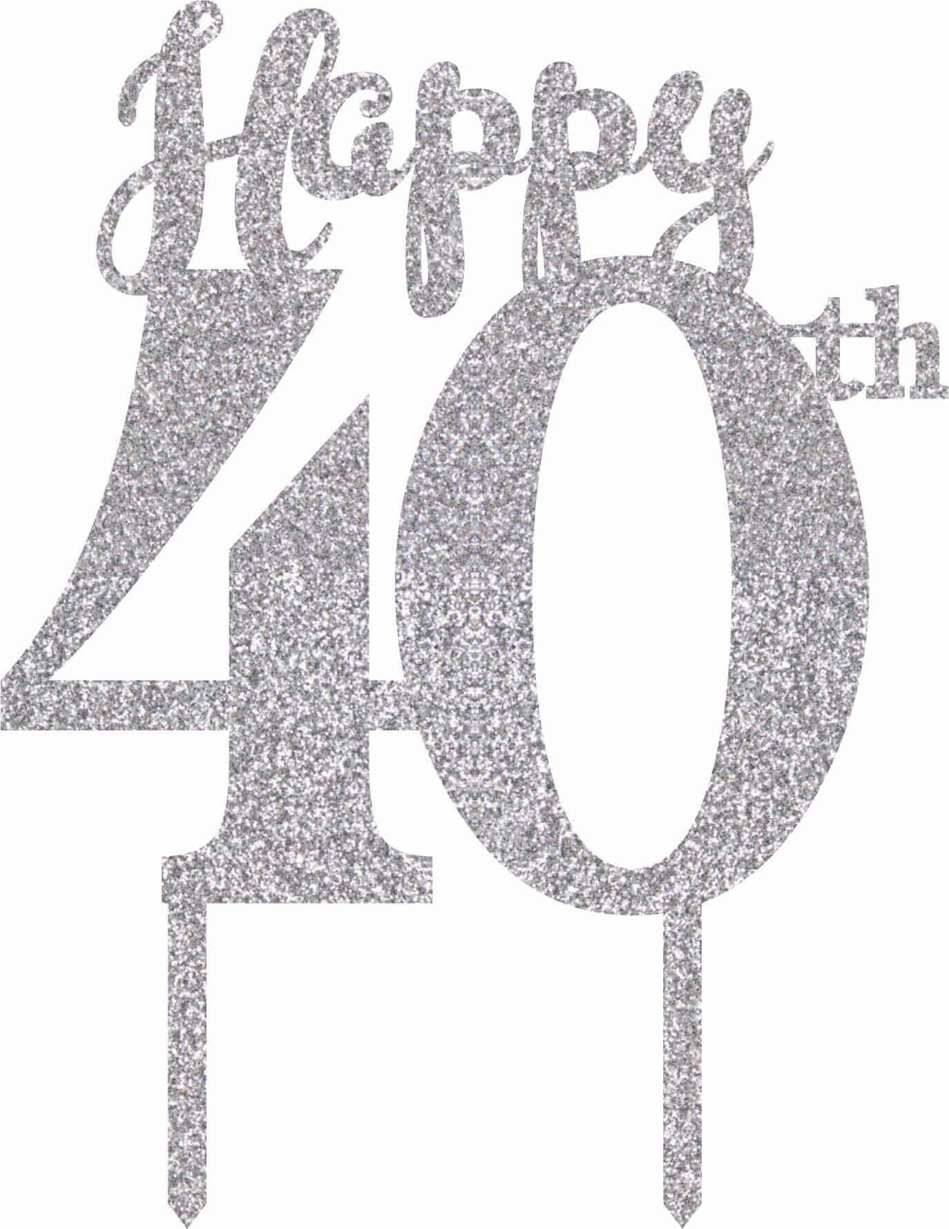 40th Birthday Cake Topper