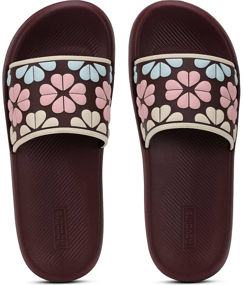 Aqualite Red Women's Slide Flip Flop