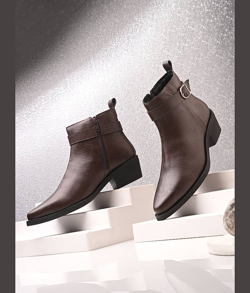 BIZZARO Brown Women's Ankle Length Boots