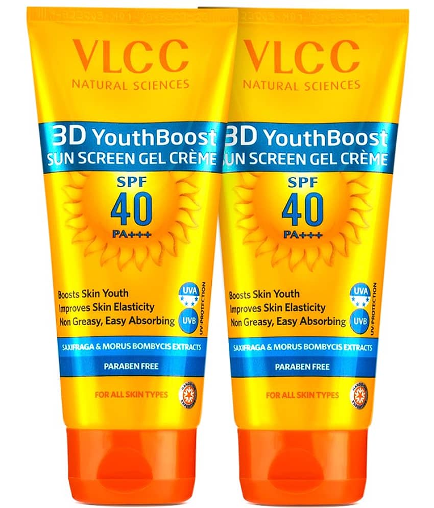 Vlcc 3D Youth Boost Spf 40 +++ Sunscreengel Cream , 100G(Pack Of 2)
