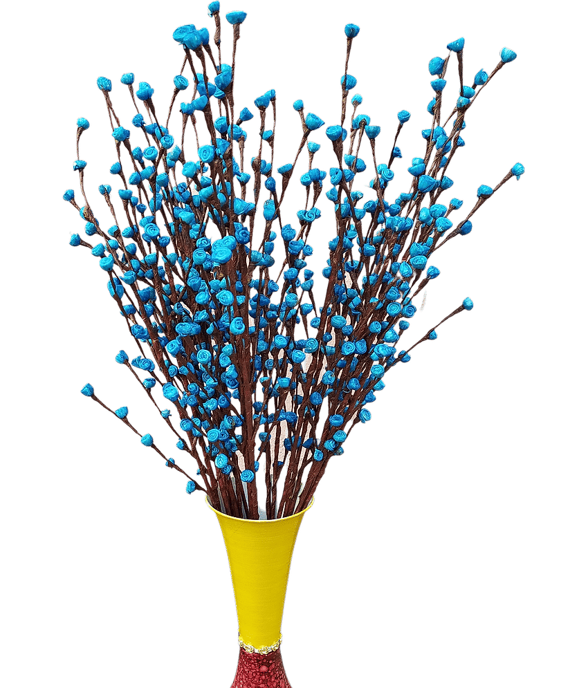 Fab n Style Rose Blue Artificial Flowers Bunch - Pack of 1