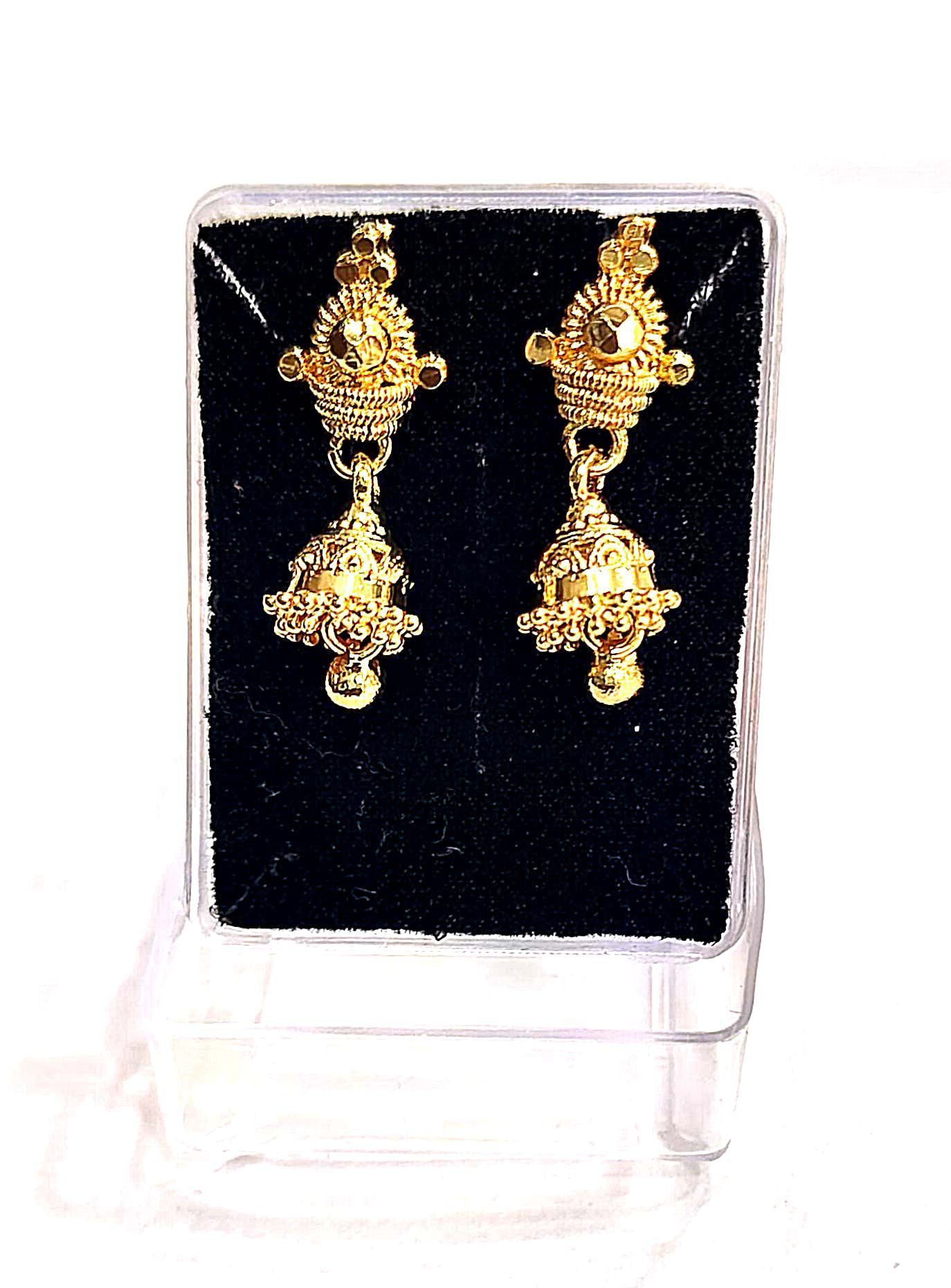 Gold Plated Traditional Indian Jhumka Earrings