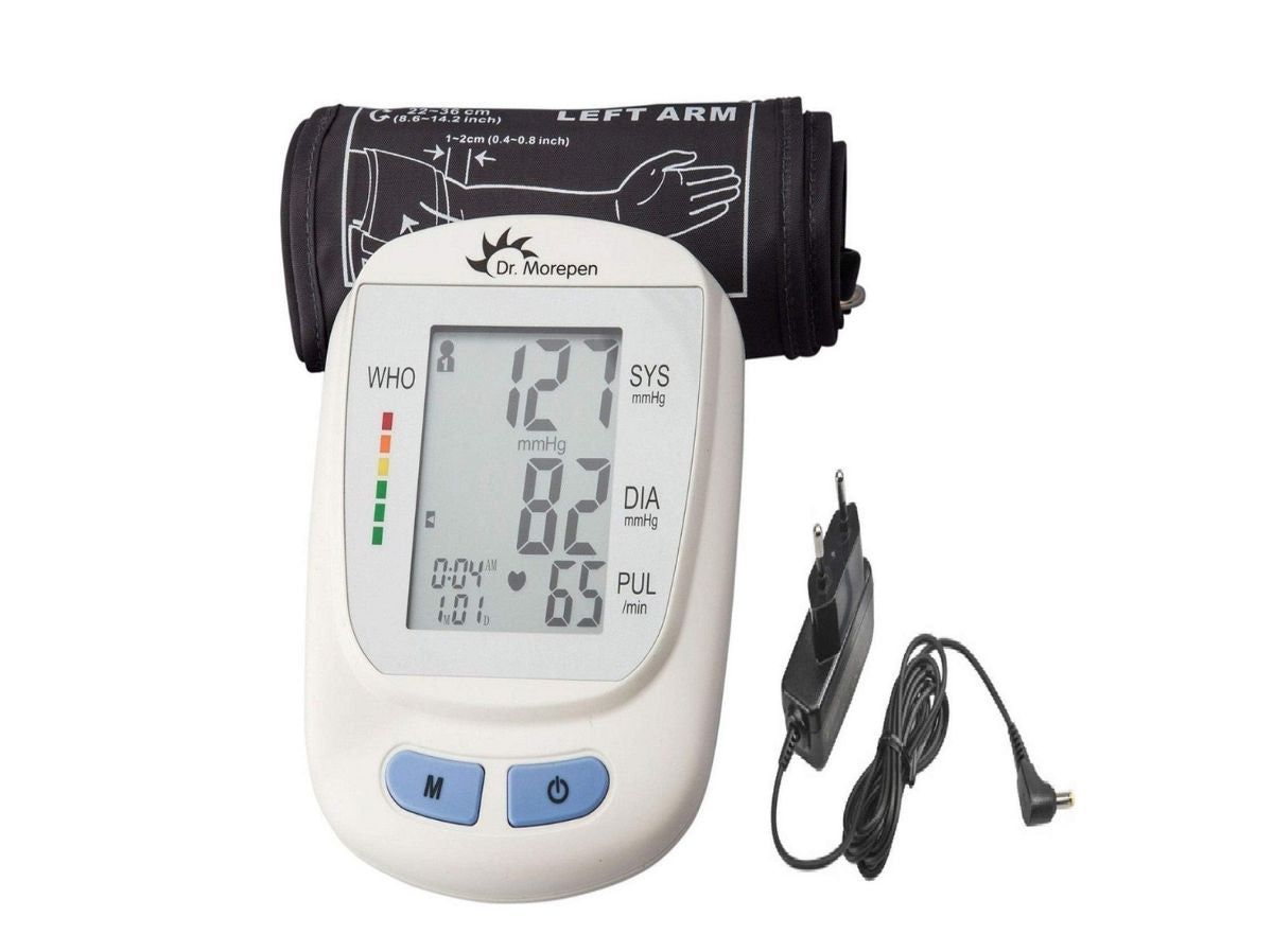 Dr. Morepen Bp Monitor 09 Fully Automatic BP Monitor with AC/DC Adaptor and Charger (White)