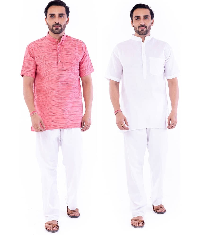 DESHBANDHU DBK Cotton Plain Regular Kurta For Men ( Muticolor )