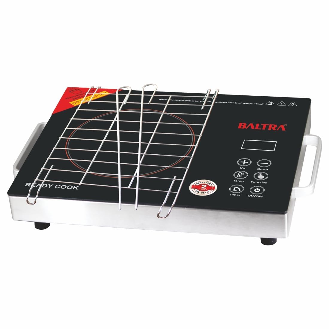 BALTRA Infrared Induction Cooktop Radiant Ready Cook 2400Watt Touch Control Panel | 7 Touch Control Functions, Over Heat Protection, Multi Power Level Function, Digital Display, All Utensil useable