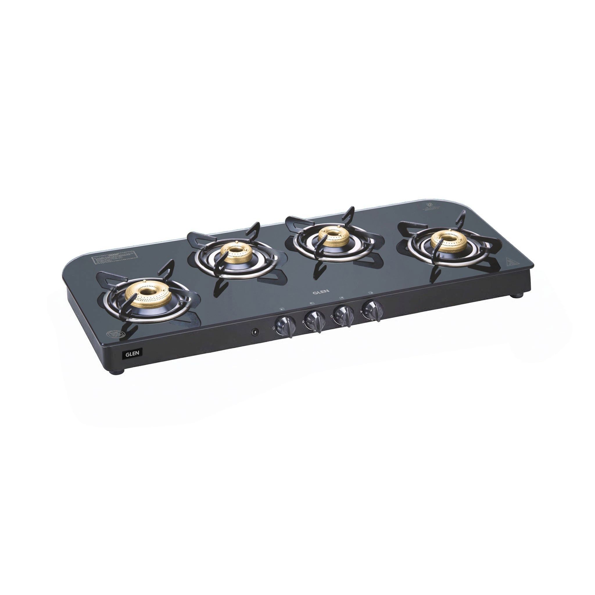 4 Burner Glass Gas Stove Extra Wide 1 High Flame 3 Forged Brass Burner Auto Ignition (CT1049GTFBAI)