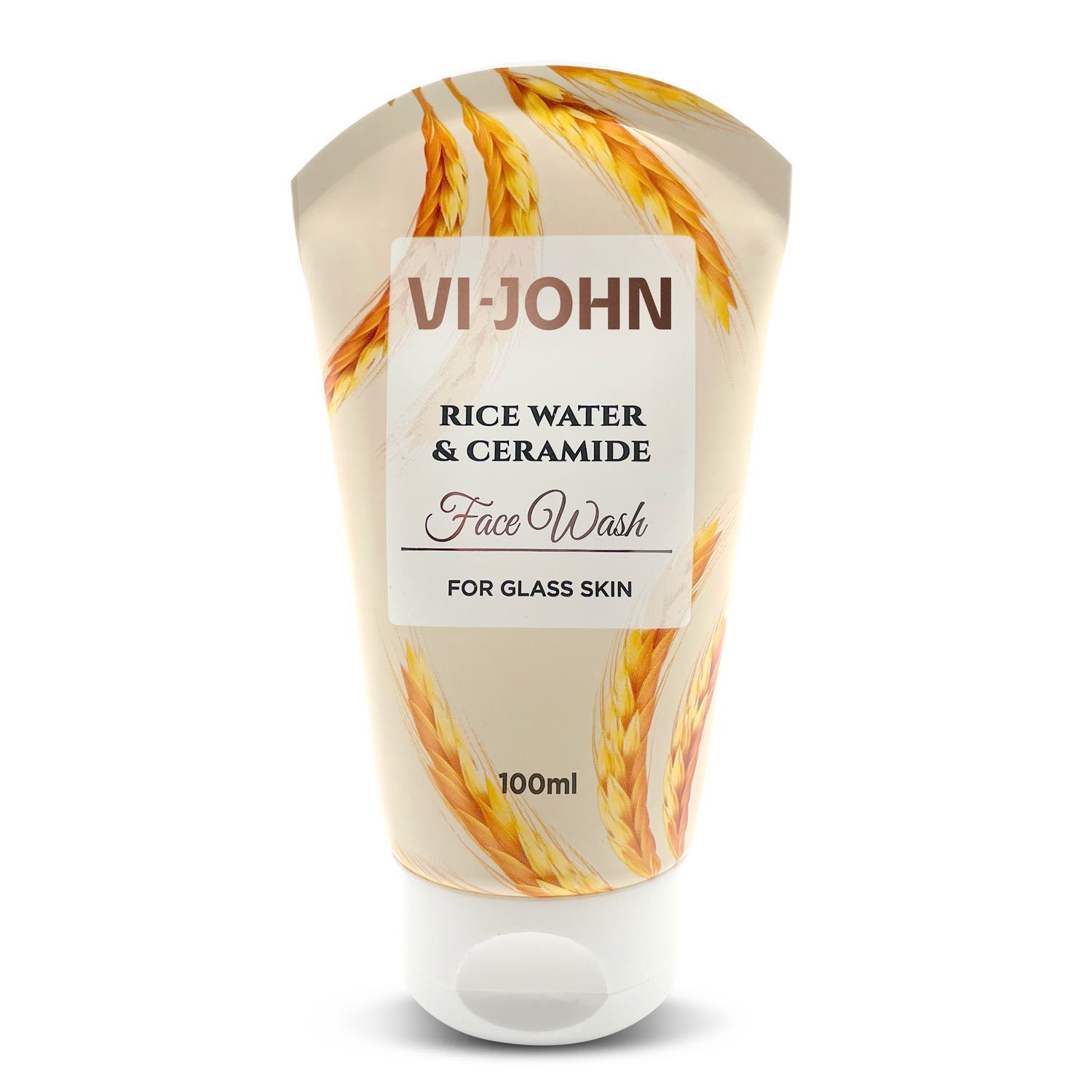 VI-JOHN Rice Water & Ceramide Face Wash | for Hydrated, Smooth & Glowing Skin 100ml