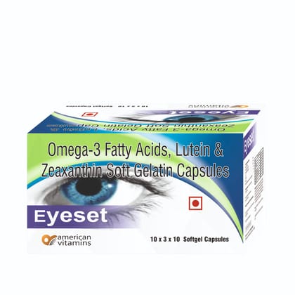 Eyeset Capsule Omega-3 Fatty Acids, Lutein & Zeaxanthin Soft Gelatin Capsules For Healthy Heart/Eye/Skin/Brain