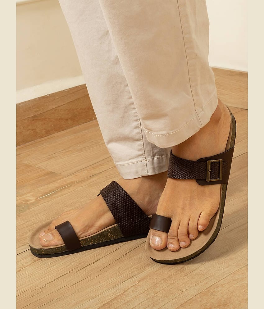 Big Fox Brown Men's Thong Flip Flop