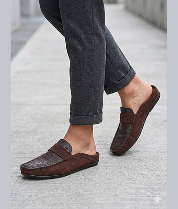 Sir Corbett SS26 Men's Casual Mules Brown Men's Mules Shoes