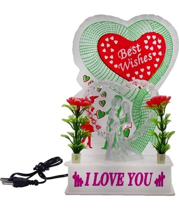 Awesome Craft Multicolor Glass Couple Figurine
