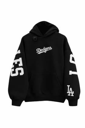 Ami Bolchi Black LA-Style Streetwear Hoodie for Men  Premium Kangaroo Pocket Winter Wear