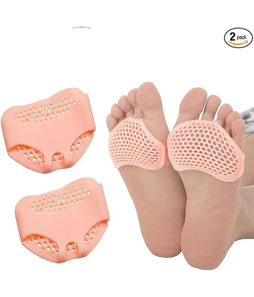 Multi DealSilicone Gel Half Toe Sleeve Anti-Skid Forefoot Soft Pads for Pain Relief heel front socks (1 pair)
