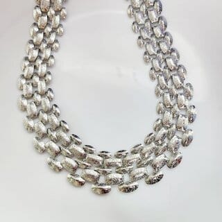 Trendy Twisted Silver Plated Neck Chain with Earring for women Trendy Twisted Silver Plated Neck Chain with Earring for women