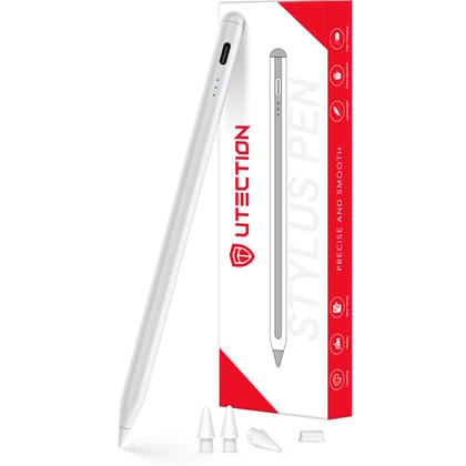 UTECTION Stylus Pen for iPad with Palm Rejection | Fast Charging iPad Pencil for iPad 6/7/8/9/10/11, iPad Pro 11/12.9, iPad Air 3/4/5/M2/M3, iPad mini 5/6 (2018–2025) | iPencil Alternative White / iPad Pencil