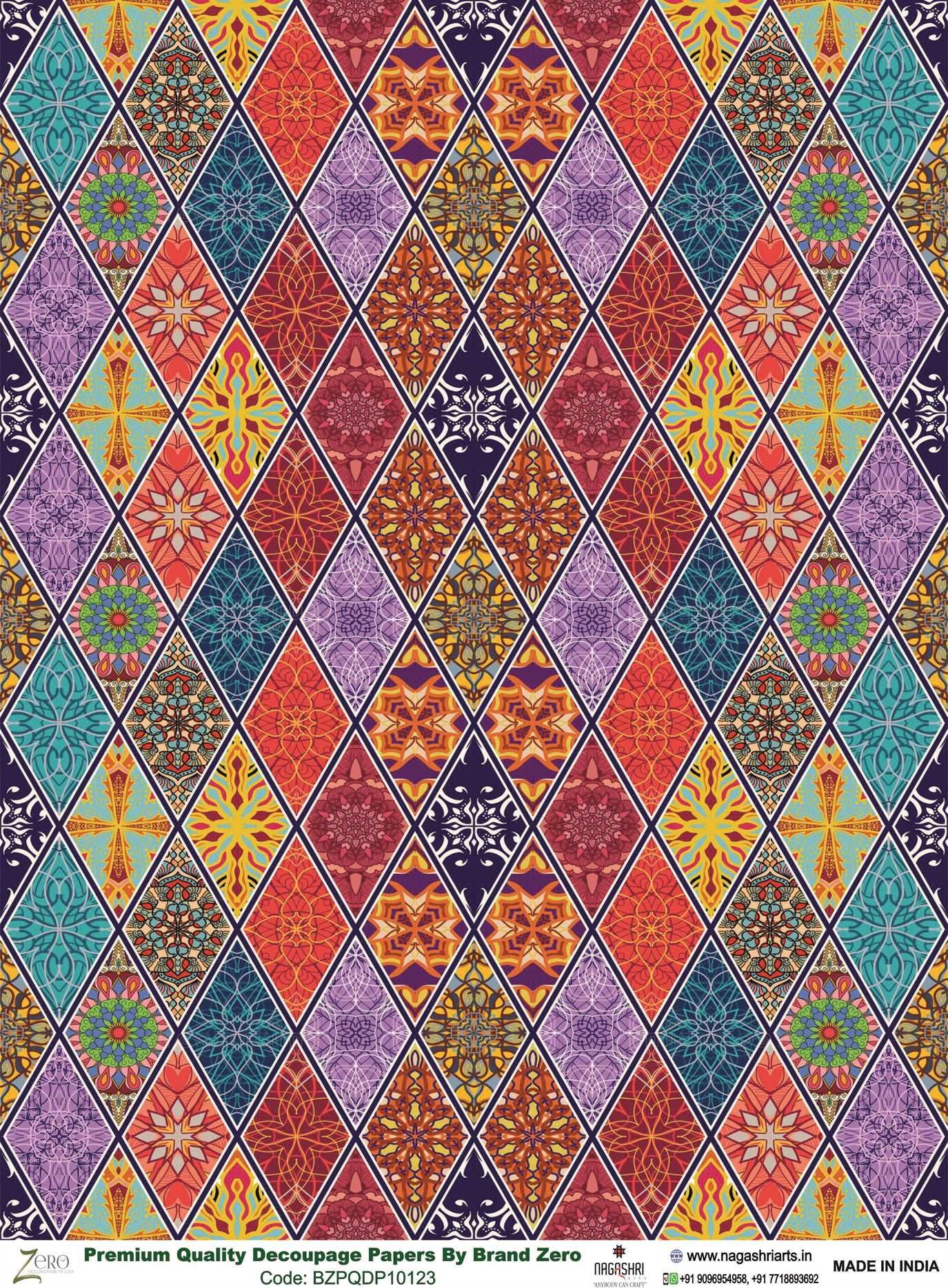 Brand Zero Premium Quality Decoupage Paper Pack of Two - Design Code: BZPQDP10123