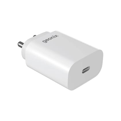 Geonix Atomic C25 25W PD Fast Charger | Type-C Power Delivery Adapter | Wide Device Compatibility | Smart & Safe Charging | Compact & Portable Design | Durable Build Quality (White) Geonix Atomic C25 25W PD Fast Charger | Type-C Power Delivery Adapter | Wide Device Compatibility | Smart & Safe Charging | Compact & Portable Design | Durable Build Quality (White)