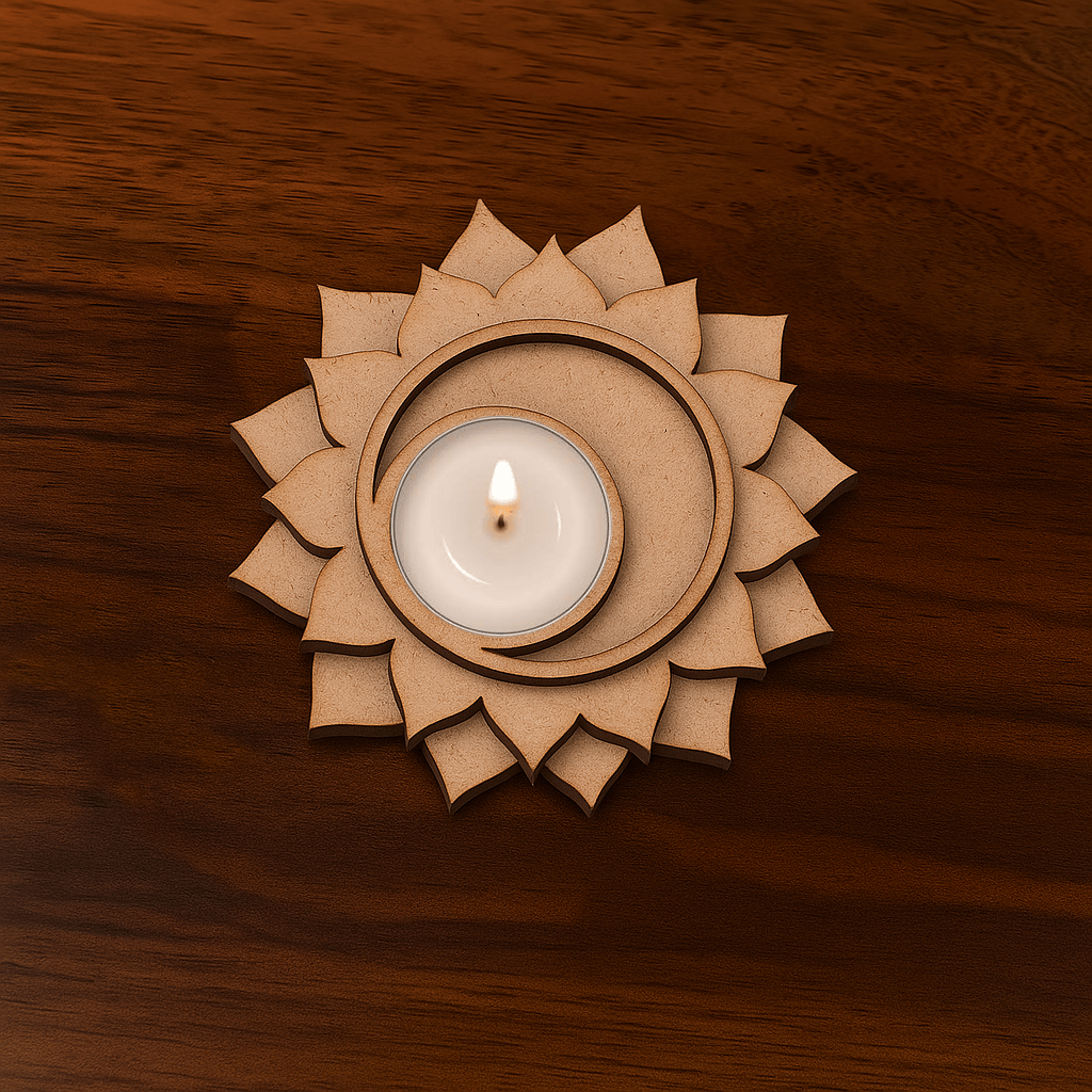 Dbeautify's MDF Floral Tealight Holder