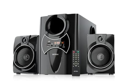 Intex 2100 Pro FMUB | 2.1 CH 55W Multimedia Bluetooth Speaker with Powerful Bass, and FM, USB, AUX and Remote
