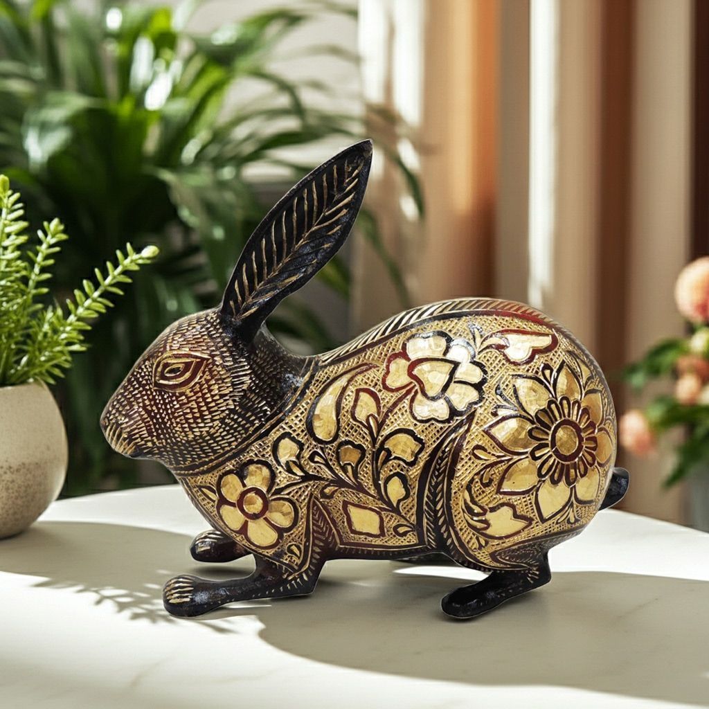Handcrafted Brass Cat Decorative Showpiece Statue for Table & Shelf Decor, Height : 6.8 Inch (ANMAS145 A)
