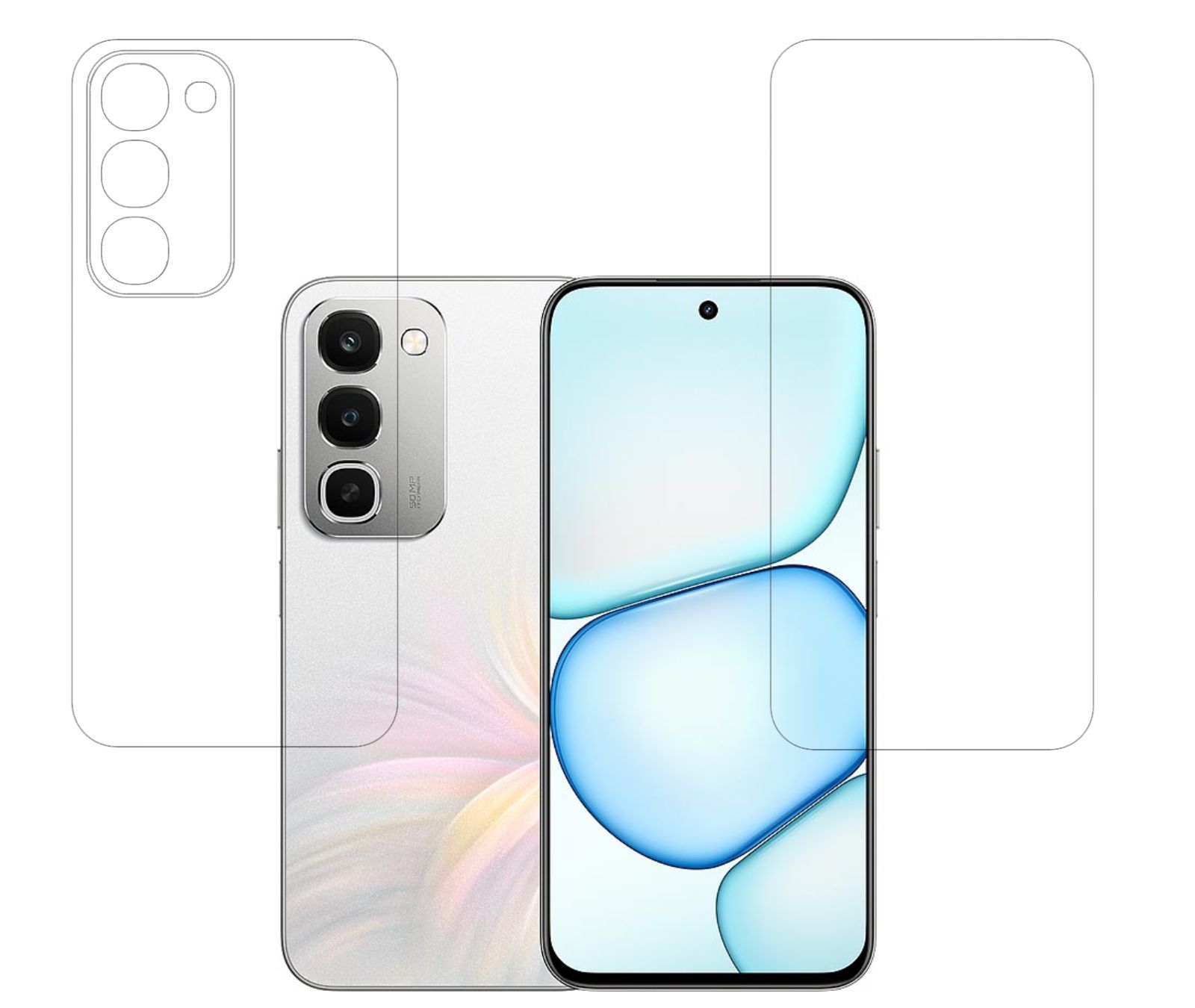 ISAAK Front and Back Screen Protector Compatible with Realme 16x 5G | Realme P4R 5G | Realme Narzo 100x 5G (COMBO PACK)