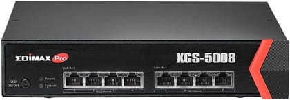 Edimax (XGS-5008),8 Port 10G Web Smart Managed Switch, Supports 802.1Q VLAN, IPv4/IPv6, Auto Fault-Detection for Current and Voltage ,Access Control List (ACL)