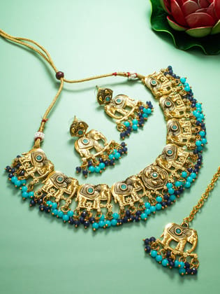 Morison Captivating Gold Necklace and Earrings Set A Symbol of Grace