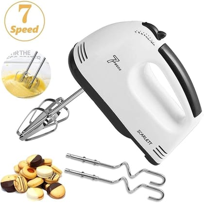 Electric 7-Speed Hand Mixer With 4 Pieces Stainless Blade| Ice-Cream |Egg Mix Bitter Modern Stylish |Unique Blender For Home Kitchen Appliances
