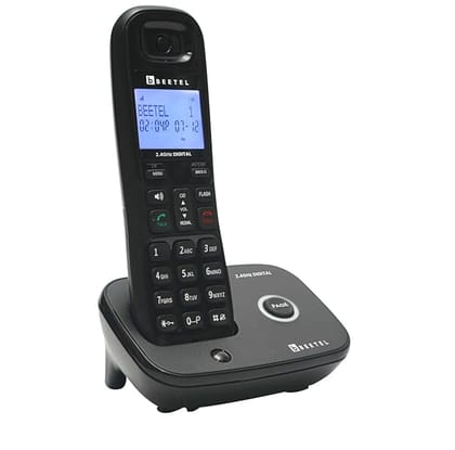 Beetel X92 2.4Ghz Cordless Landline Phone,Dual Mode DTMF/FSK,1 Line 7 Segment LCD Display & Blue LED Backlit,Illuminated Keypad,2 Way Speaker Phone,6 Step Ringer Volume Control (Black)(X92) Beetel X92 2.4Ghz Cordless Landline Phone,Dual Mode DTMF/FSK,1 Line 7 Segment LCD Display & Blue LED Backlit,Illuminated Keypad,2 Way Speaker Phone,6 Step Ringer Volume Control (Black)(X92)
