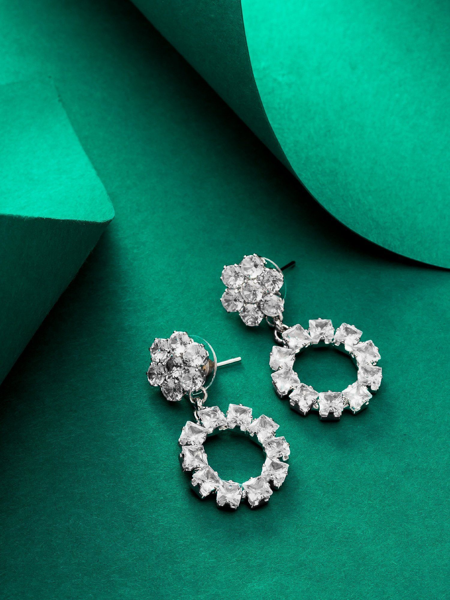 Morison Golden Studded Earrings Dazzle with Subtle Sparkle