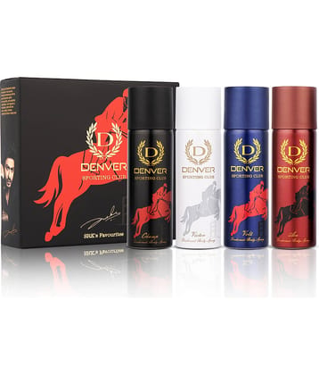 Denver Sporting club Nano Deodorant Spray for Men 50 ml each ( Pack of 4 )