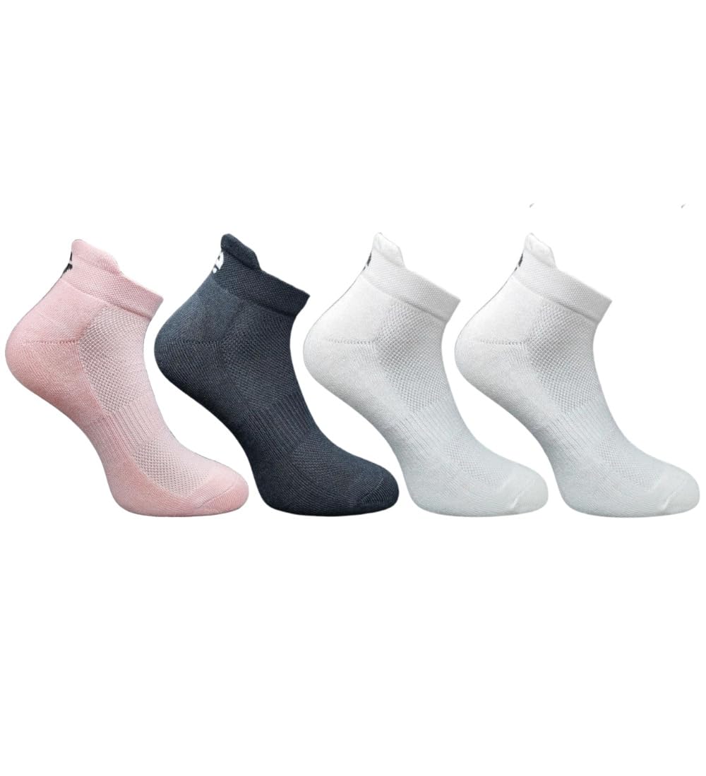 4_Pair Set Unisex Casual Cotton Printed Ankle Length Socks (Multicolor)-PID63460