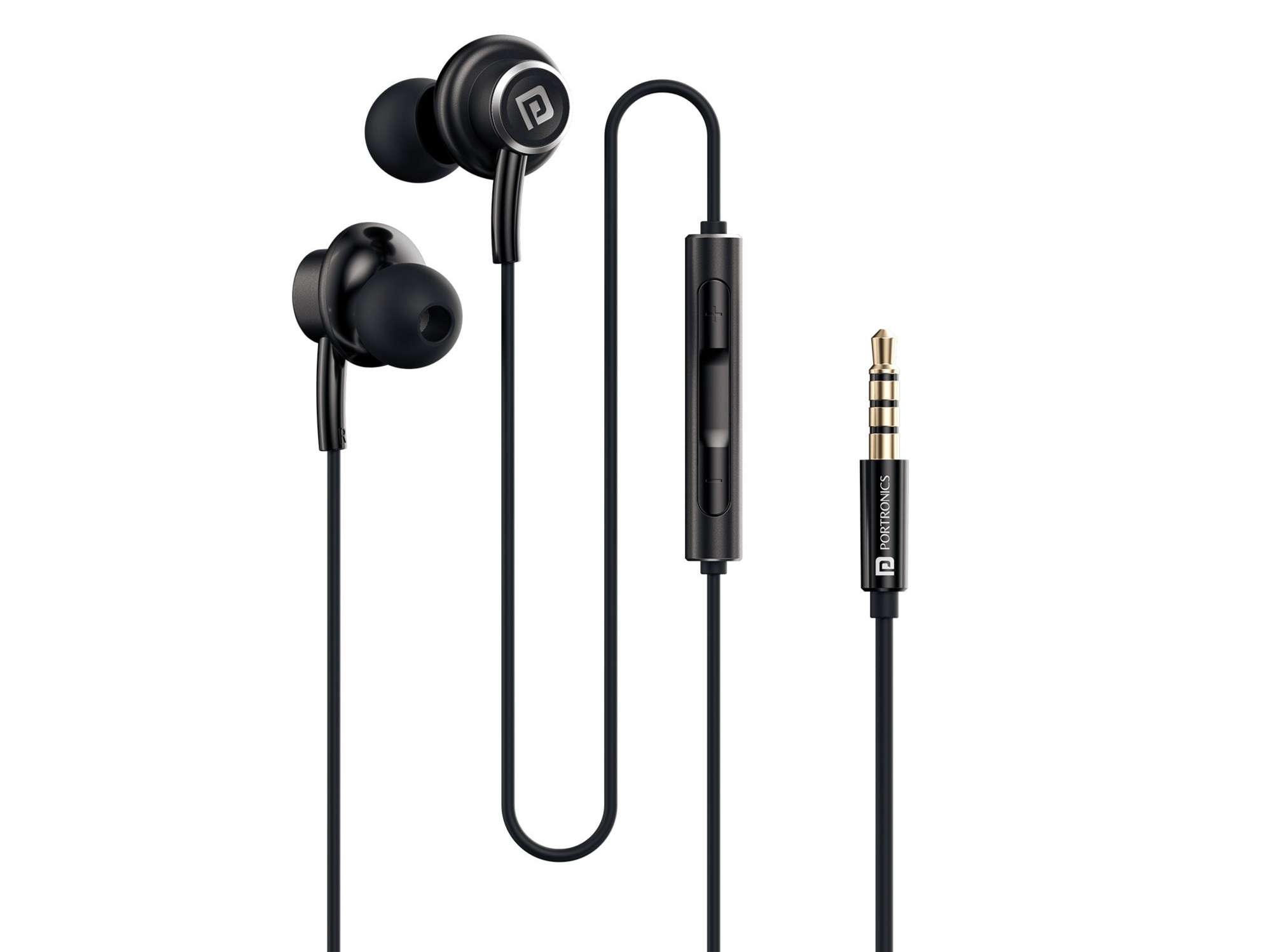 Portronics Conch Sigma A 14.2mm Dynamic Driver, Unique in Ear Earbuds, In-Line Mic, All 3.5mm Aux Devices